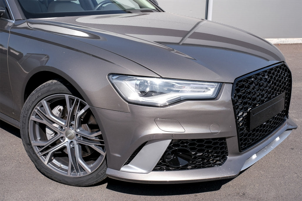 RS6 Design Front Bumper & Rear Diffuser Kit with Exhaust Tips for Audi A6 4G Facelift Sedan  Avant (2015–2018)