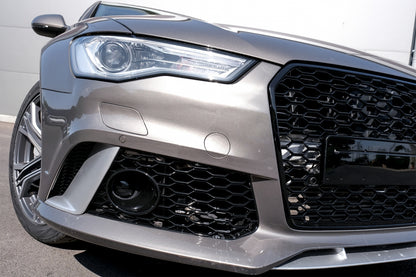 RS6 Design Front Bumper & Rear Diffuser Kit with Exhaust Tips for Audi A6 4G Facelift Sedan  Avant (2015–2018)