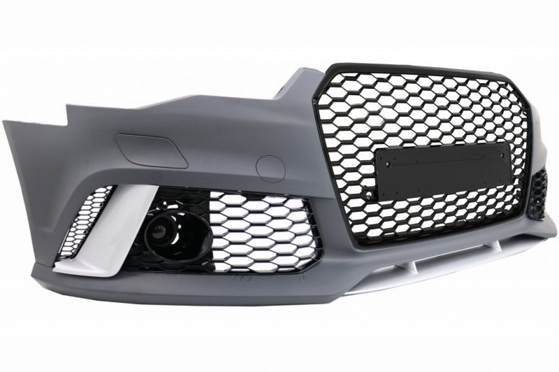 RS6 Design Front Bumper & Rear Diffuser Kit with Exhaust Tips for Audi A6 4G Facelift Sedan  Avant (2015–2018)