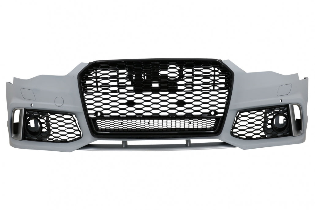 RS6 Design Front Bumper with Grille for Audi A6 C7 4G Facelift Sedan  Avant (2015–2018)