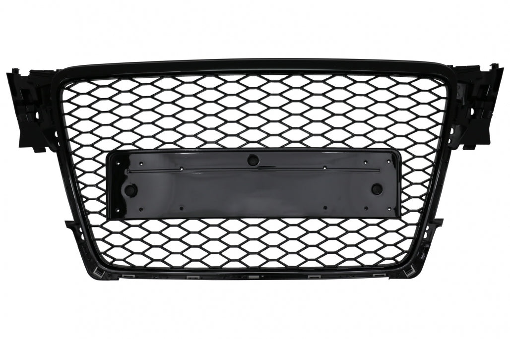 RS Design Badgeless Front Grille Piano Black for Audi A4 B8 Sedan / Avant (2007–2012)