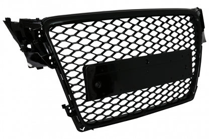 RS Design Badgeless Front Grille Piano Black for Audi A4 B8 Sedan / Avant (2007–2012)