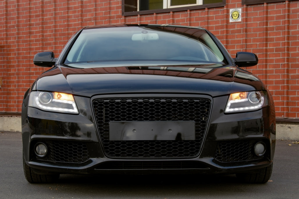 RS Design Badgeless Front Grille Piano Black for Audi A4 B8 Sedan / Avant (2007–2012)