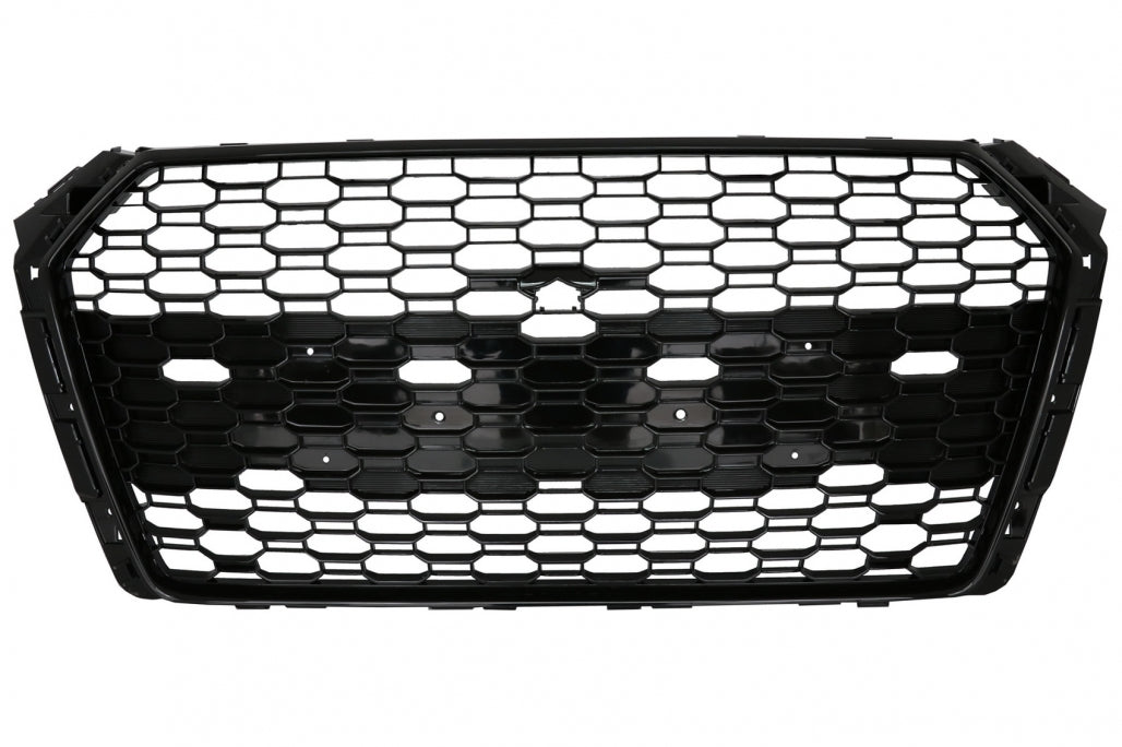 RS Design Badgeless Front Grille Piano Black for Audi A4 B9 8W Sedan / Avant (2016–2018)