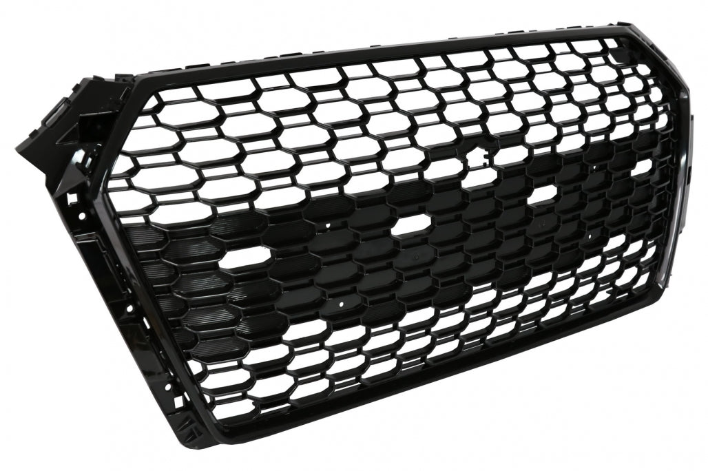 RS Design Badgeless Front Grille Piano Black for Audi A4 B9 8W Sedan / Avant (2016–2018)