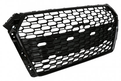 RS Design Badgeless Front Grille Piano Black for Audi A4 B9 8W Sedan / Avant (2016–2018)