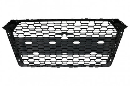 RS Design Badgeless Front Grille Piano Black for Audi A4 B9 8W Sedan / Avant (2016–2018)