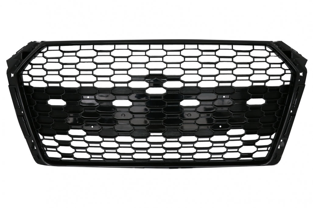 RS Design Badgeless Front Grille Piano Black for Audi A4 B9 8W Sedan / Avant (2016–2018)