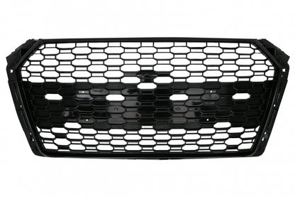 RS Design Badgeless Front Grille Piano Black for Audi A4 B9 8W Sedan / Avant (2016–2018)