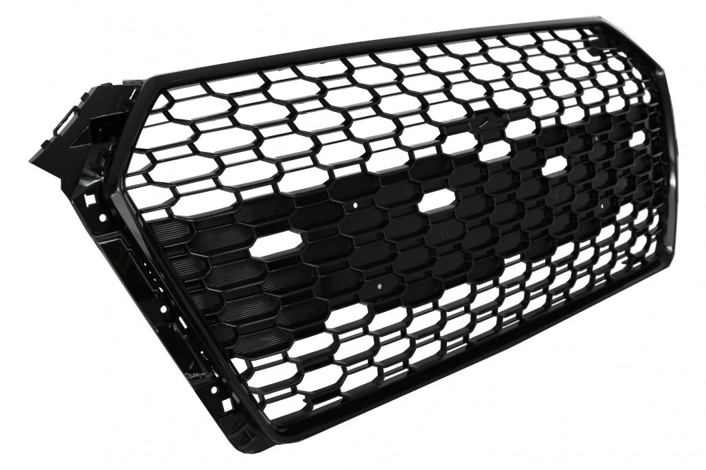RS Design Badgeless Front Grille Piano Black for Audi A4 B9 8W Sedan / Avant (2016–2018)