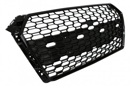 RS Design Badgeless Front Grille Piano Black for Audi A4 B9 8W Sedan / Avant (2016–2018)