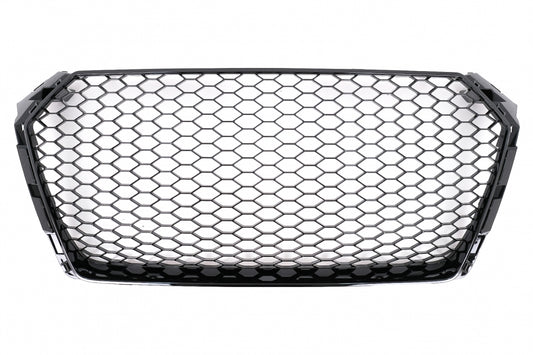 RS Design Glossy Black Front Grille for Audi A4 B9 8W Sedan / Avant (2016–2018)