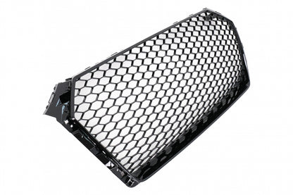 RS Design Glossy Black Front Grille for Audi A4 B9 8W Sedan / Avant (2016–2018)