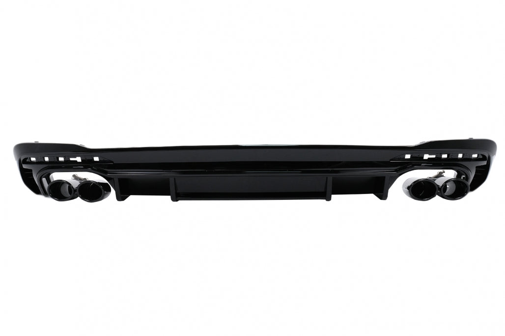 RS Design Rear Bumper Valance Diffuser with Exhaust Tips for Audi A4 B9 8W Facelift S-Line Sedan / Avant (2020–)