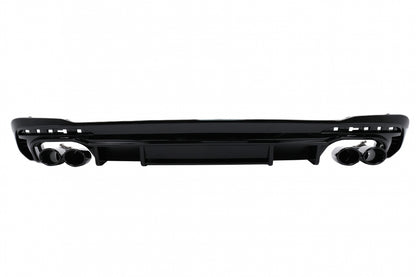 RS Design Rear Bumper Valance Diffuser with Exhaust Tips for Audi A4 B9 8W Facelift S-Line Sedan / Avant (2020–)