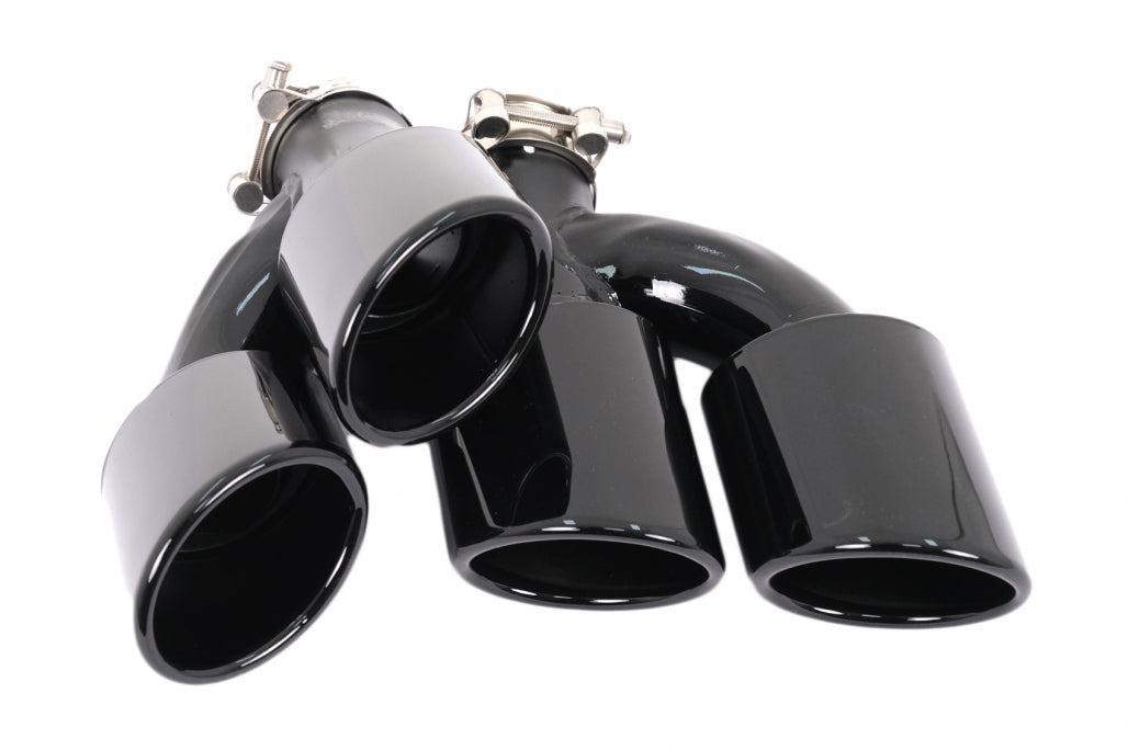 RS Design Rear Bumper Valance Diffuser with Exhaust Tips for Audi A4 B9 8W Facelift S-Line Sedan / Avant (2020–)