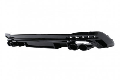 RS Design Rear Bumper Valance Diffuser with Exhaust Tips for Audi A4 B9 8W Facelift S-Line Sedan / Avant (2020–)
