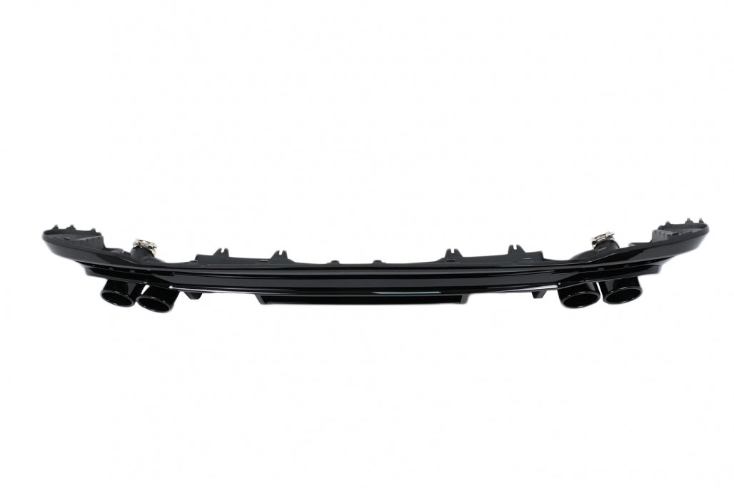 RS Design Rear Bumper Valance Diffuser with Exhaust Tips for Audi A4 B9 8W Facelift S-Line Sedan / Avant (2020–)
