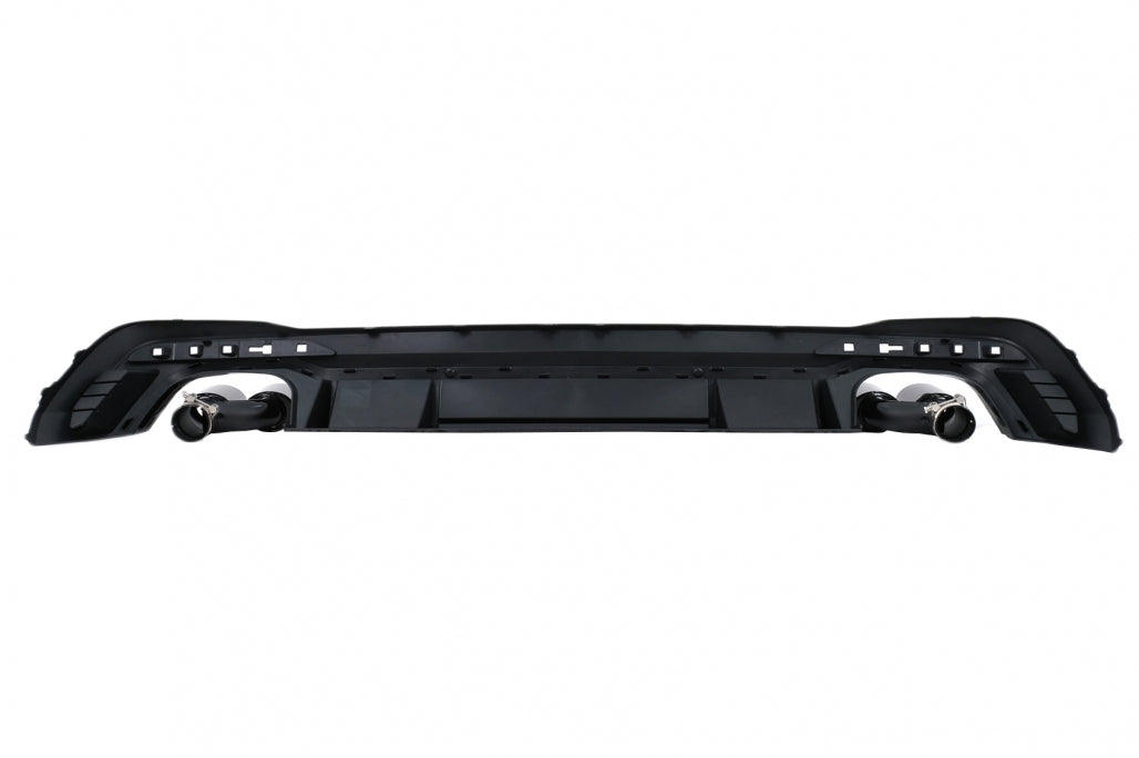 RS Design Rear Bumper Valance Diffuser with Exhaust Tips for Audi A4 B9 8W Facelift S-Line Sedan / Avant (2020–)