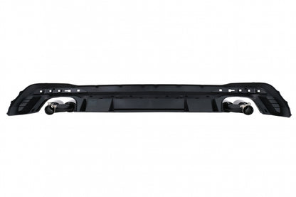 RS Design Rear Bumper Valance Diffuser with Exhaust Tips for Audi A4 B9 8W Facelift S-Line Sedan / Avant (2020–)