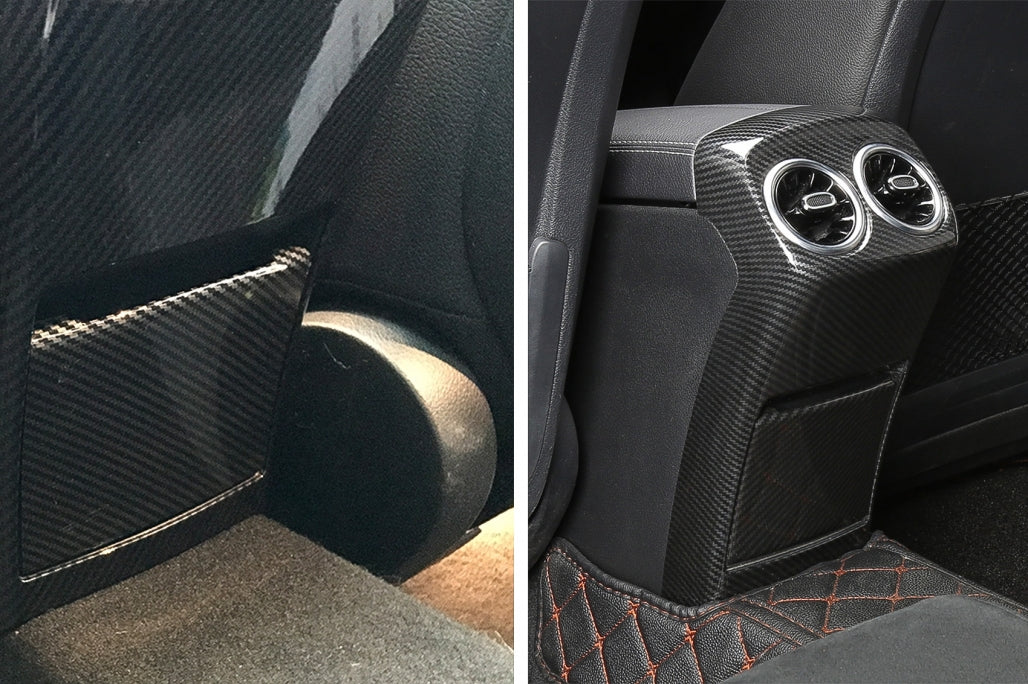 Rear Air Outlet Trim Covers Carbon Fiber Look for Mercedes A-Class W177 V177 (2018–Up)