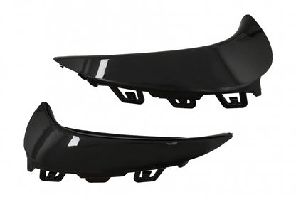 Rear Bumper Aero Flaps Flics Side Fins Piano Black for Mercedes GLA SUV H247 (2020–Up) Sport Line