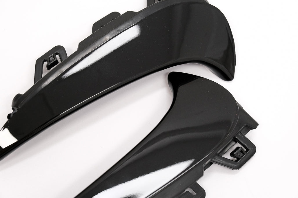 Rear Bumper Aero Flaps Flics Side Fins Piano Black for Mercedes GLA SUV H247 (2020–Up) Sport Line