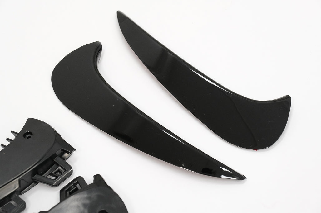 Rear Bumper Aero Flaps Flics Side Fins Piano Black for Mercedes GLA SUV H247 (2020–Up) Sport Line