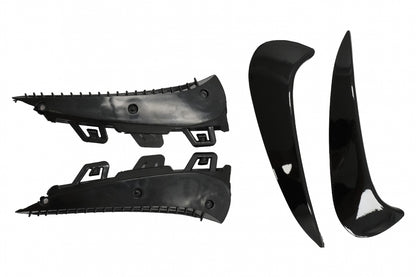 Rear Bumper Aero Flaps Flics Side Fins Piano Black for Mercedes GLA SUV H247 (2020–Up) Sport Line