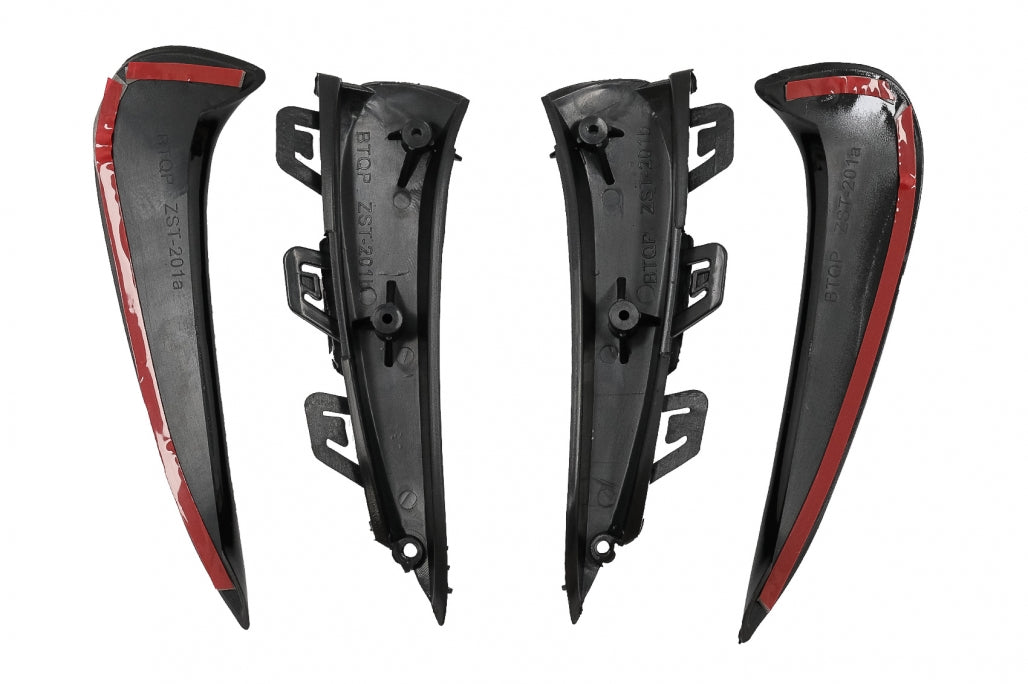 Rear Bumper Aero Flaps Flics Side Fins Piano Black for Mercedes GLA SUV H247 (2020–Up) Sport Line