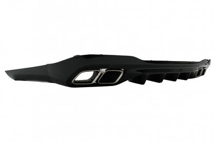 Rear Bumper Diffuser C63 Design with Chrome Exhaust Tips for Mercedes C-Class W206 S206 AMG Sport Line (2021–Up)