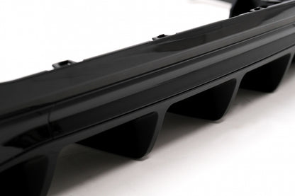 Rear Bumper Diffuser C63 Design with Piano Black Exhaust Tips for Mercedes C-Class W206 S206 AMG Sport Line (2021–Up)