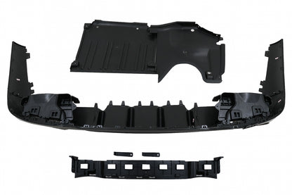 Rear Bumper Diffuser C63 Design with Piano Black Exhaust Tips for Mercedes C-Class W206 S206 AMG Sport Line (2021–Up)