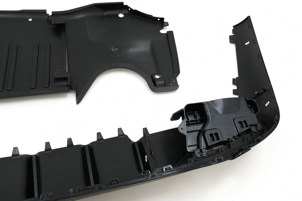 Rear Bumper Diffuser C63 Design with Piano Black Exhaust Tips for Mercedes C-Class W206 S206 AMG Sport Line (2021–Up)