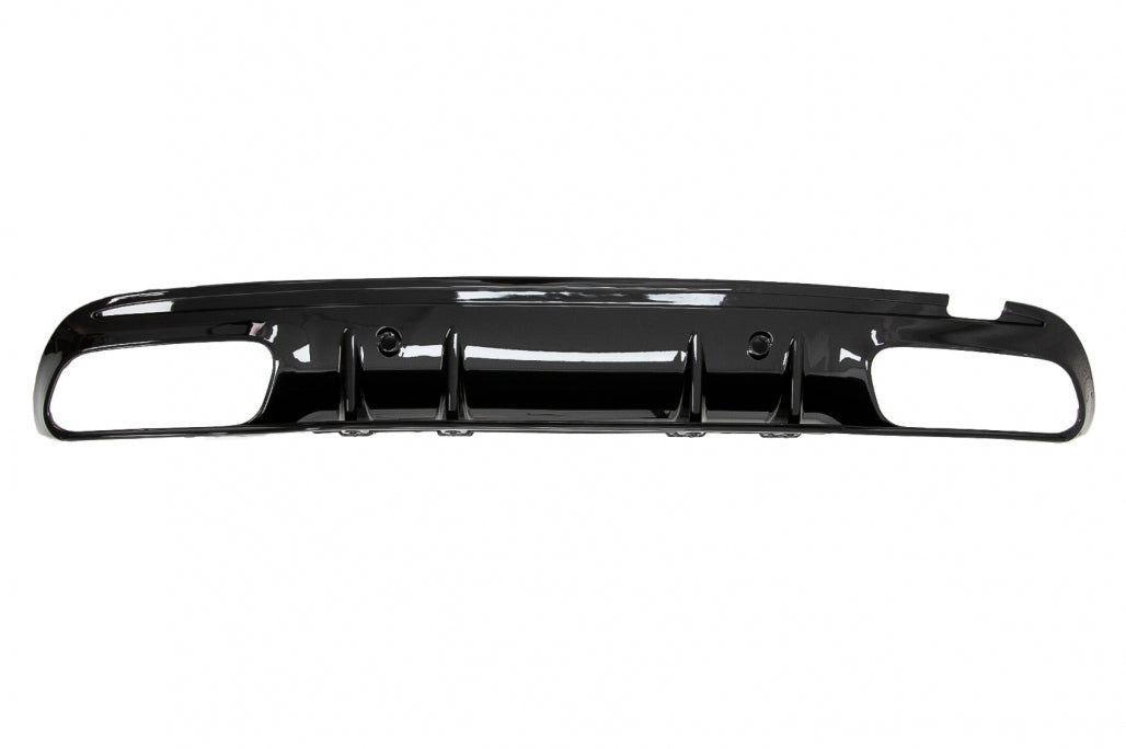 Rear Bumper Diffuser C63S Design with Black Exhaust Tips for Mercedes C-Class W205 S205 AMG Line (2014–2020)