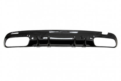 Rear Bumper Diffuser C63S Design with Black Exhaust Tips for Mercedes C-Class W205 S205 AMG Line (2014–2020)