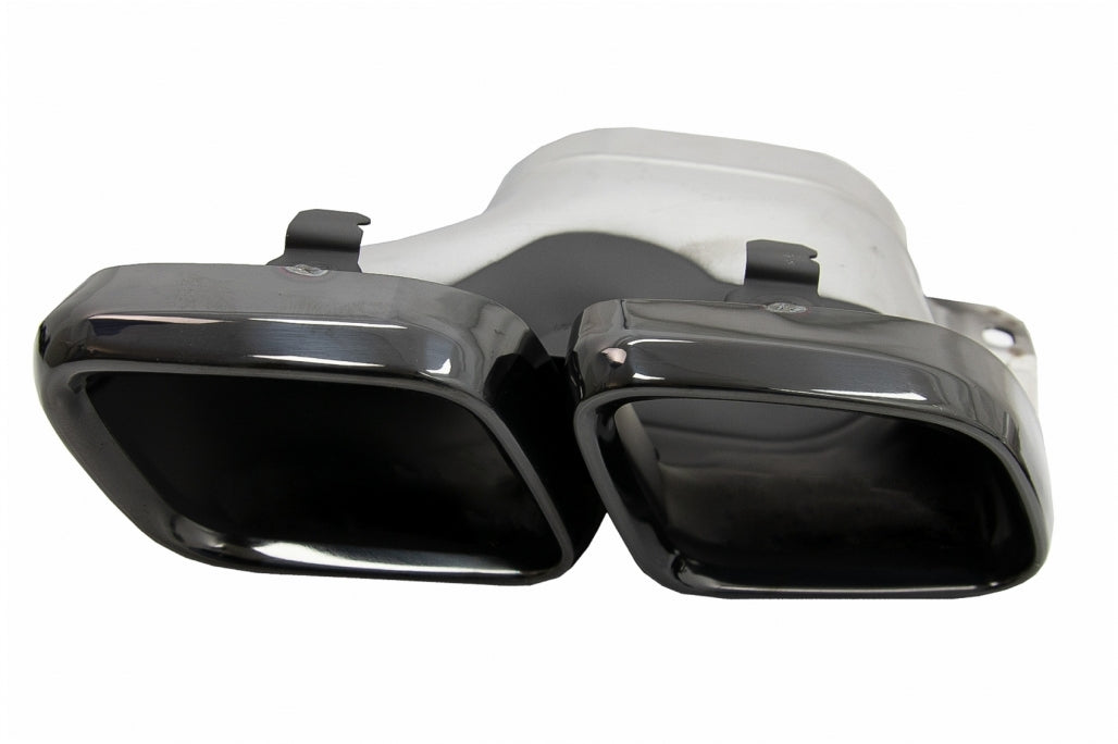 Rear Bumper Diffuser C63S Design with Black Exhaust Tips for Mercedes C-Class W205 S205 AMG Line (2014–2020)