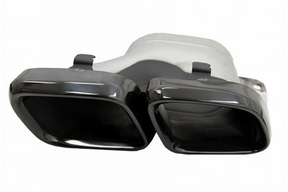 Rear Bumper Diffuser C63S Design with Black Exhaust Tips for Mercedes C-Class W205 S205 AMG Line (2014–2020)