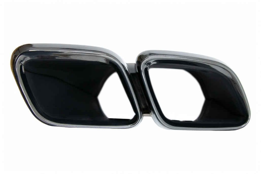 Rear Bumper Diffuser C63S Design with Black Exhaust Tips for Mercedes C-Class W205 S205 AMG Line (2014–2020)