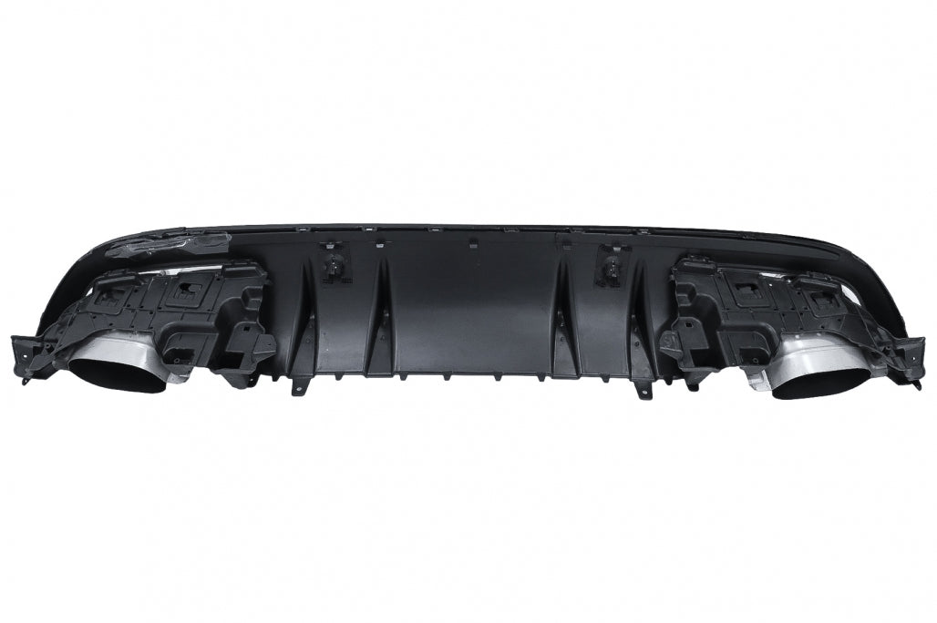Rear Bumper Diffuser C63S Design with Chrome Tips for Mercedes C-Class W205 S205 Sport Line (2014–2020)
