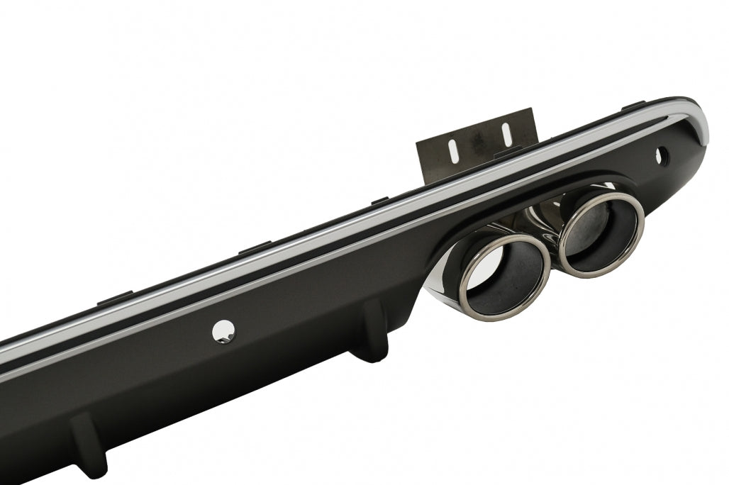Rear Bumper Diffuser Double Outlet for Audi Q5 8R Facelift (2013–2016) S-Line