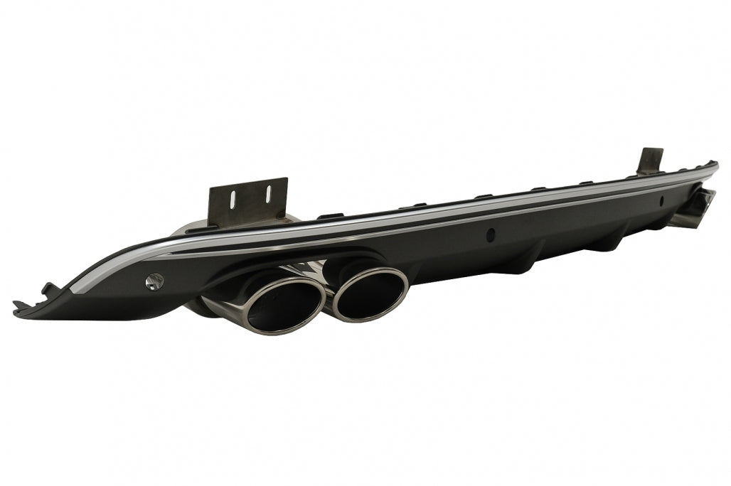 Rear Bumper Diffuser Double Outlet for Audi Q5 8R Facelift (2013–2016) S-Line
