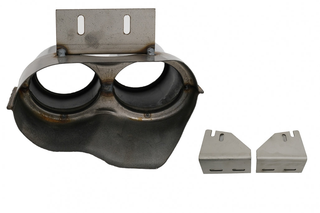 Rear Bumper Diffuser Double Outlet for Audi Q5 8R Facelift (2013–2016) S-Line