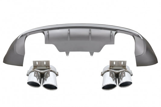 Rear Bumper Diffuser Double Outlet for Audi Q5 8R Facelift (2013–2016) SE