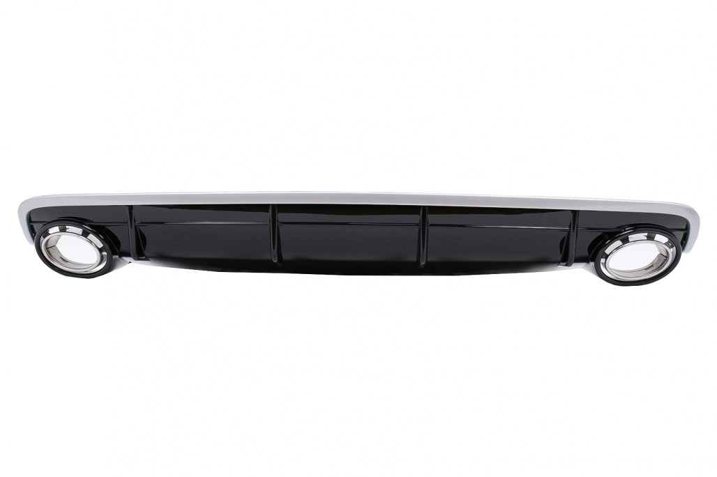 Rear Bumper Diffuser Double Outlet for Audi Q7 4M SUV (2015–2019) S-Line