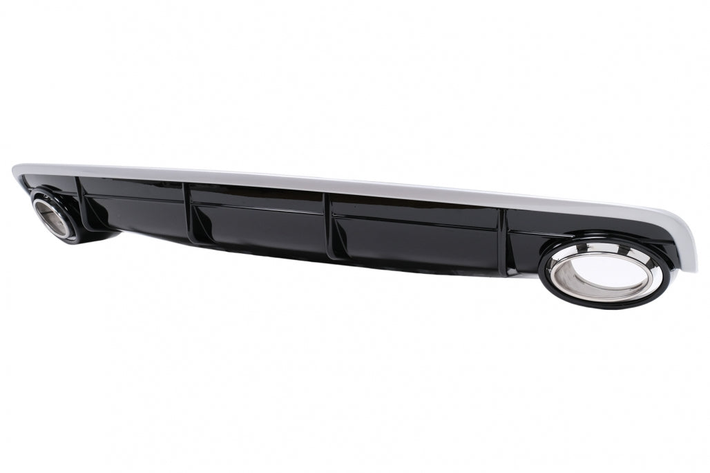 Rear Bumper Diffuser Double Outlet for Audi Q7 4M SUV (2015–2019) S-Line
