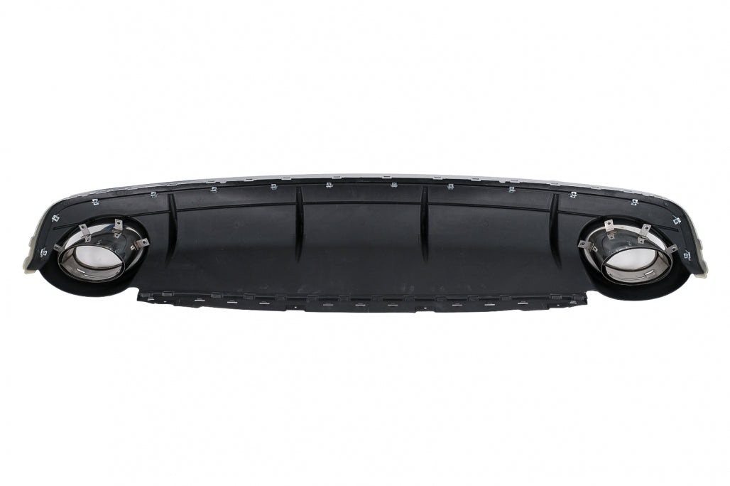 Rear Bumper Diffuser Double Outlet for Audi Q7 4M SUV (2015–2019) S-Line