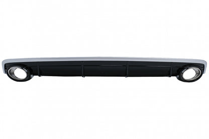 Rear Bumper Diffuser Double Outlet for Audi Q7 4M Standard Bumper (2015–2019)