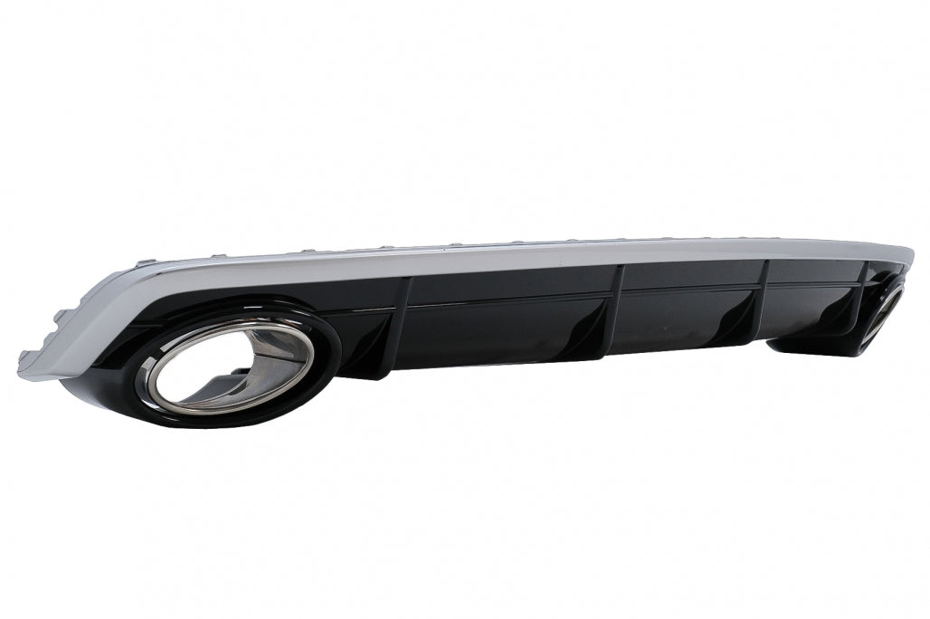 Rear Bumper Diffuser Double Outlet for Audi Q7 4M Standard Bumper (2015–2019)
