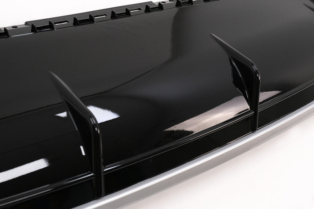 Rear Bumper Diffuser Double Outlet for Audi Q7 4M Standard Bumper (2015–2019)
